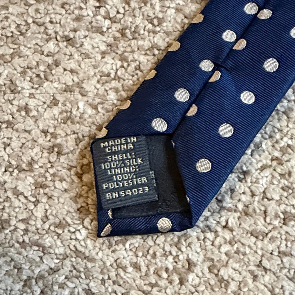 Banana Republic Navy Blue Polka Dot Tie